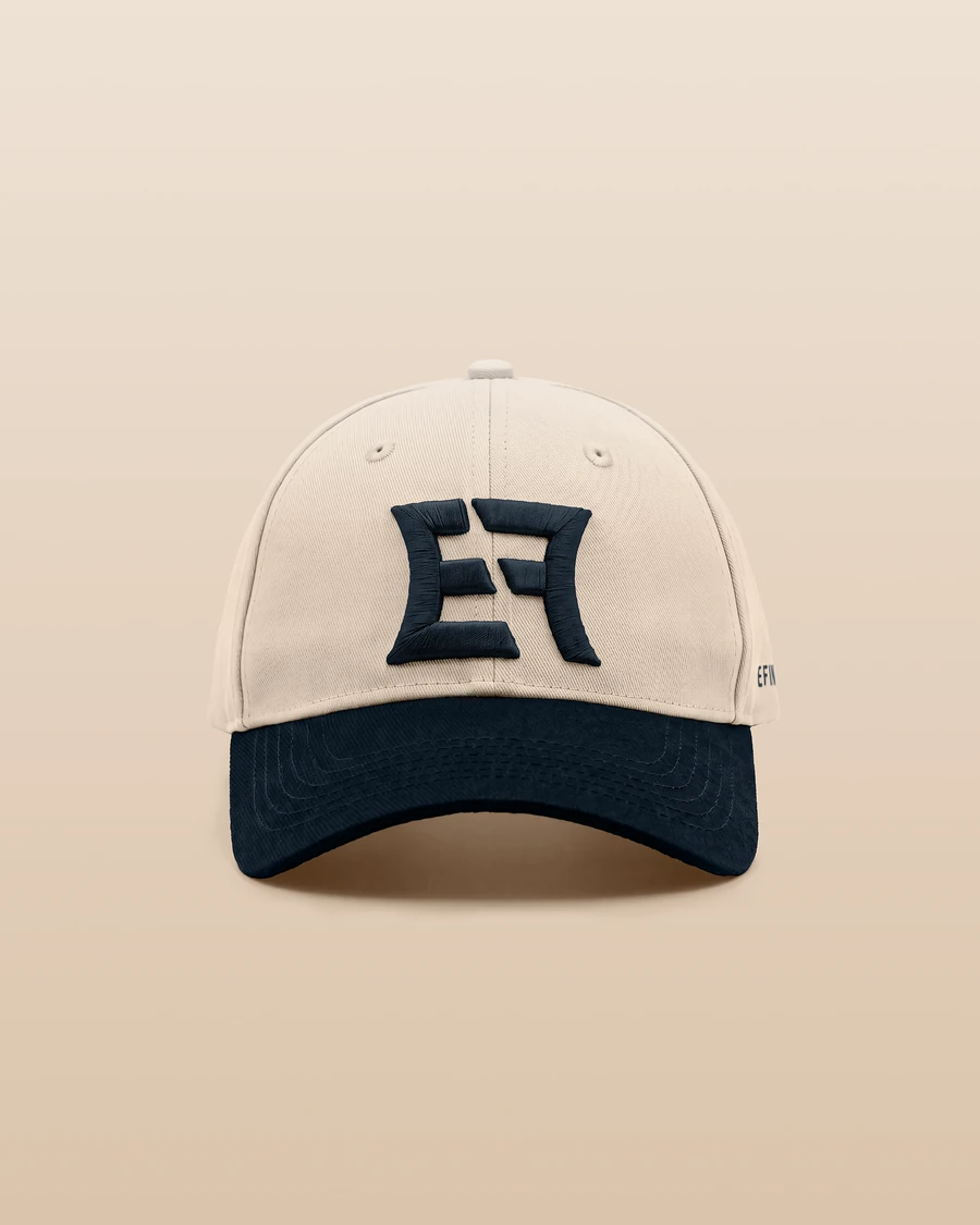 Continuum 04 cap in dark navy, seen from the front